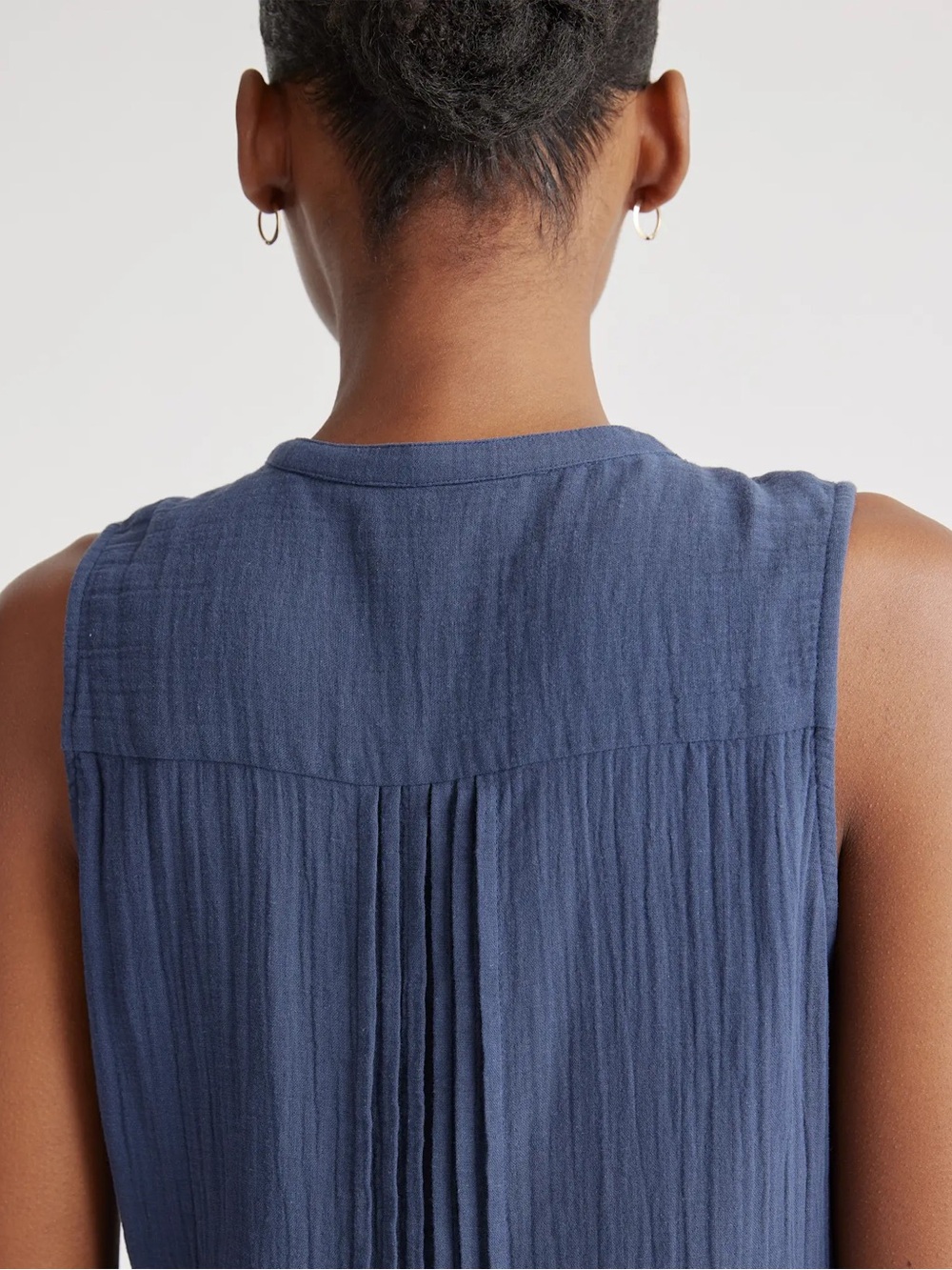 NWT Quince 100% Organic Cotton Gauze Swing Dress - Picture 4 of 8